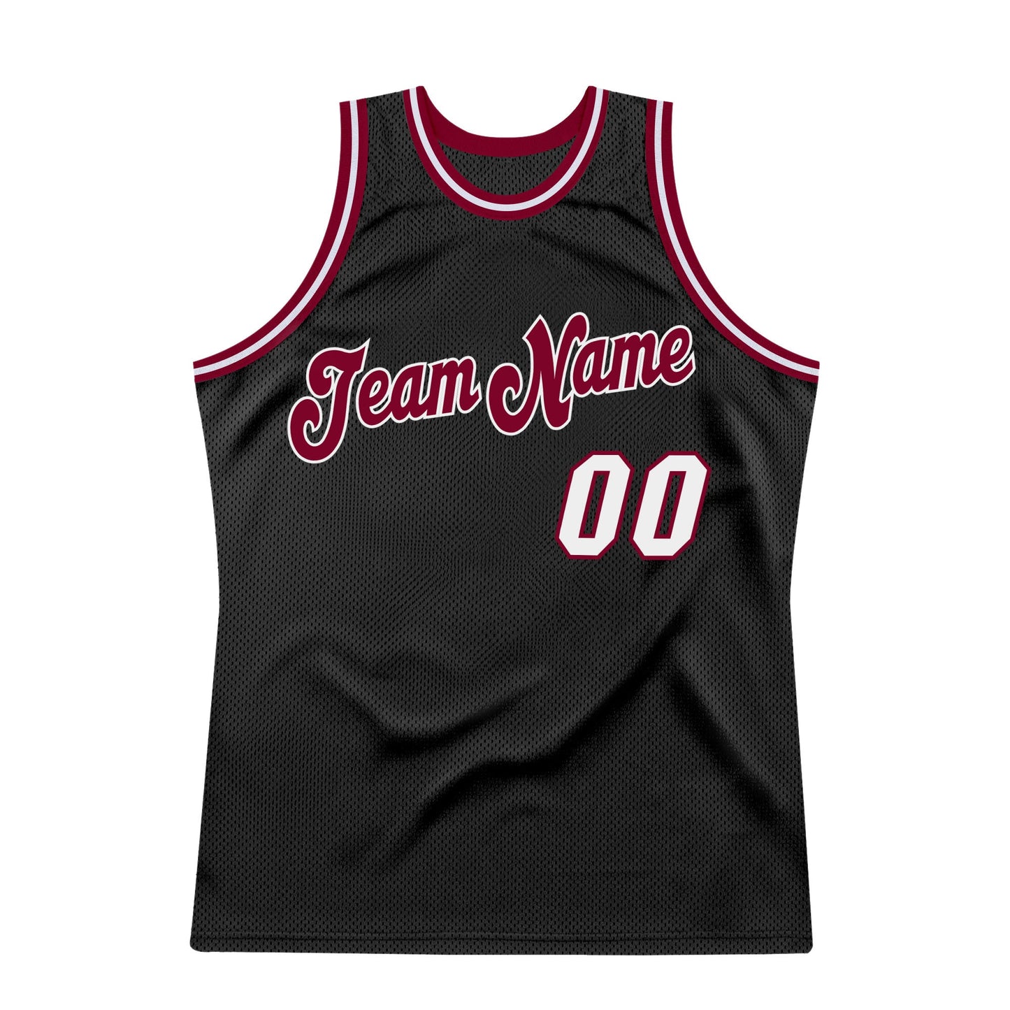 Custom Black White-Maroon Authentic Throwback Basketball Jersey - Sky-Custom