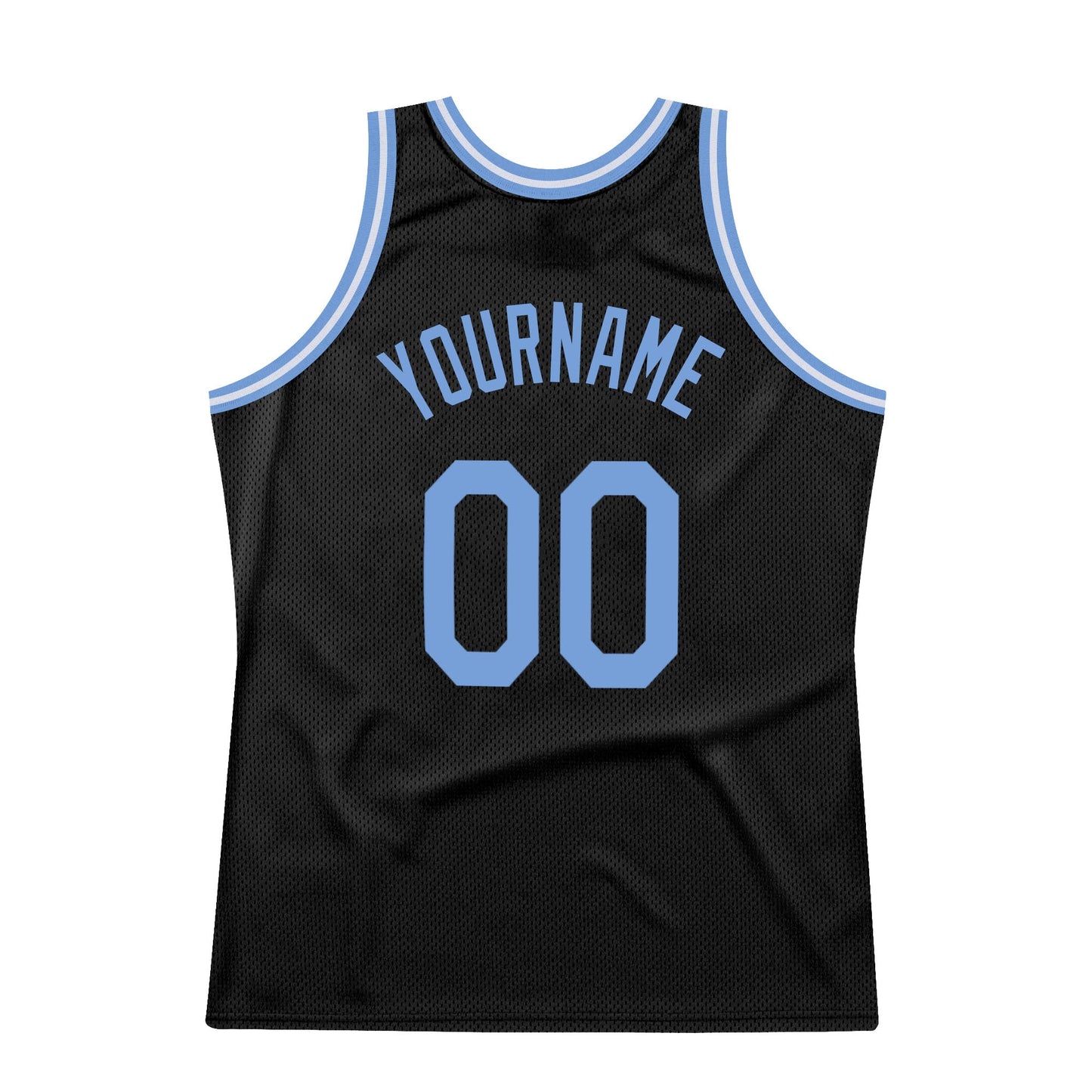 Custom Black Light Blue-Red Authentic Throwback Basketball Jersey - Sky-Custom