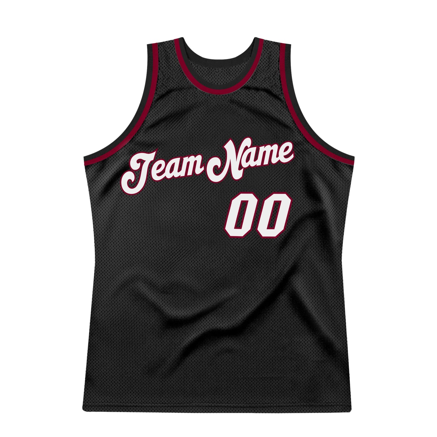 Custom Black White-Maroon Authentic Throwback Basketball Jersey - Sky-Custom