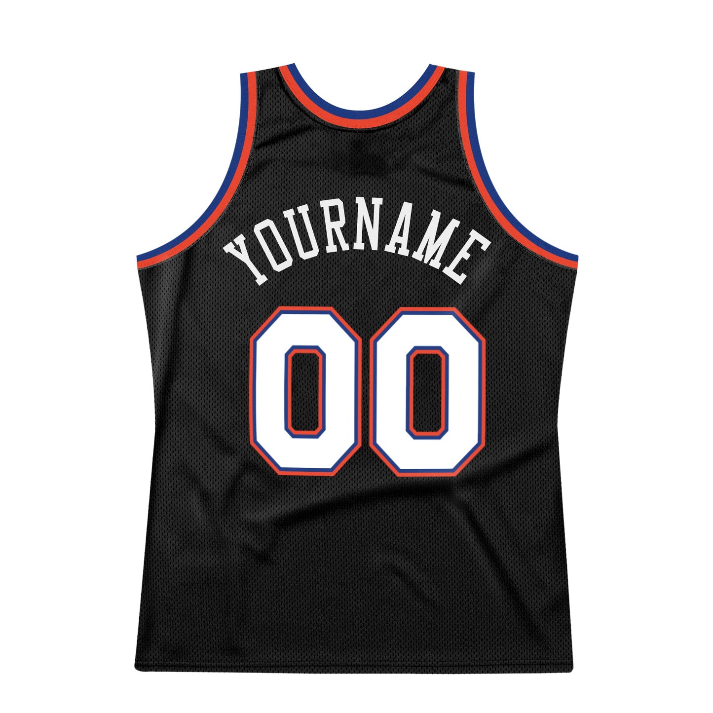 Custom Black White-Orange Authentic Throwback Basketball Jersey - Sky-Custom