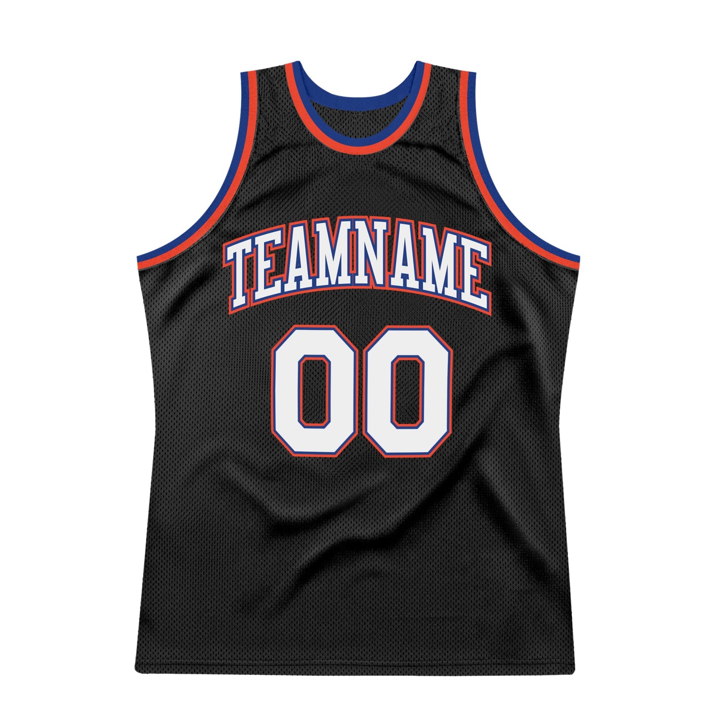 Custom Black White-Orange Authentic Throwback Basketball Jersey - Sky-Custom