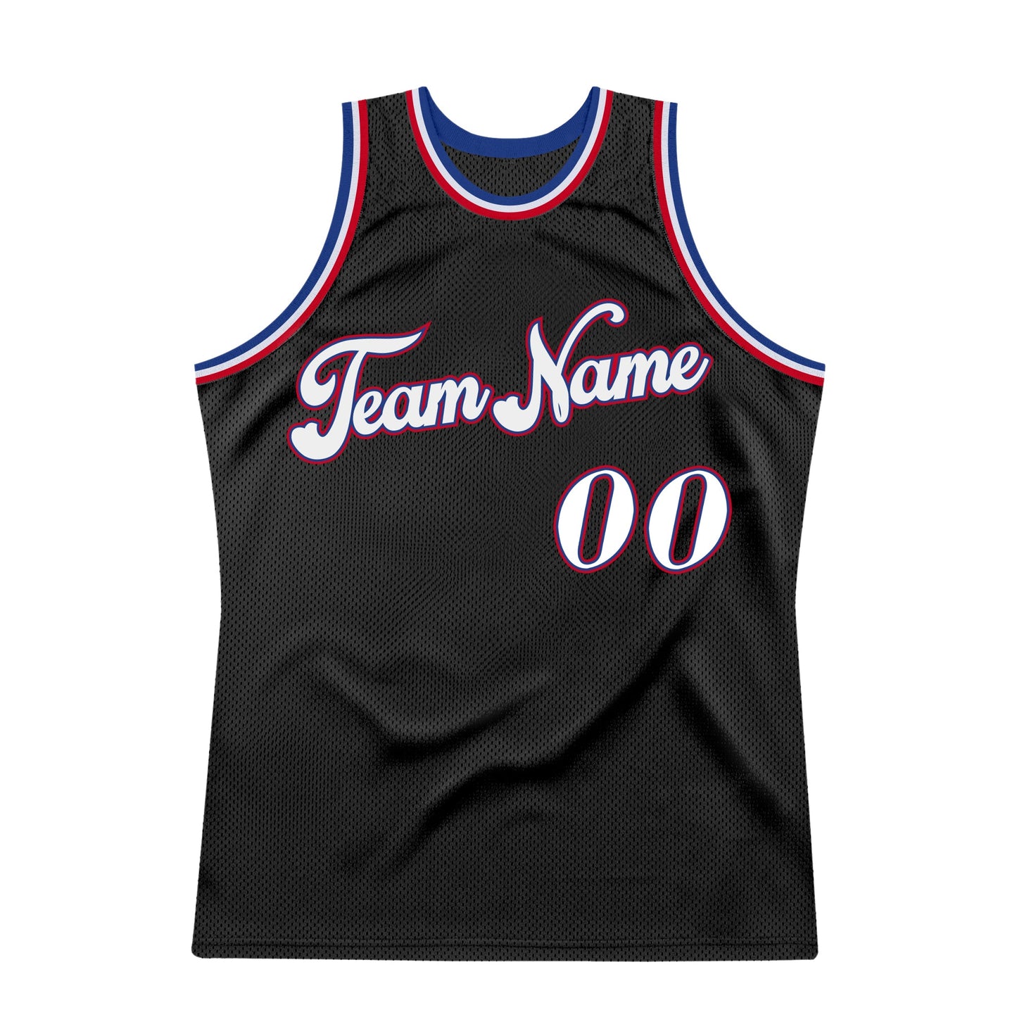 Custom Black White-Red Authentic Throwback Basketball Jersey - Sky-Custom
