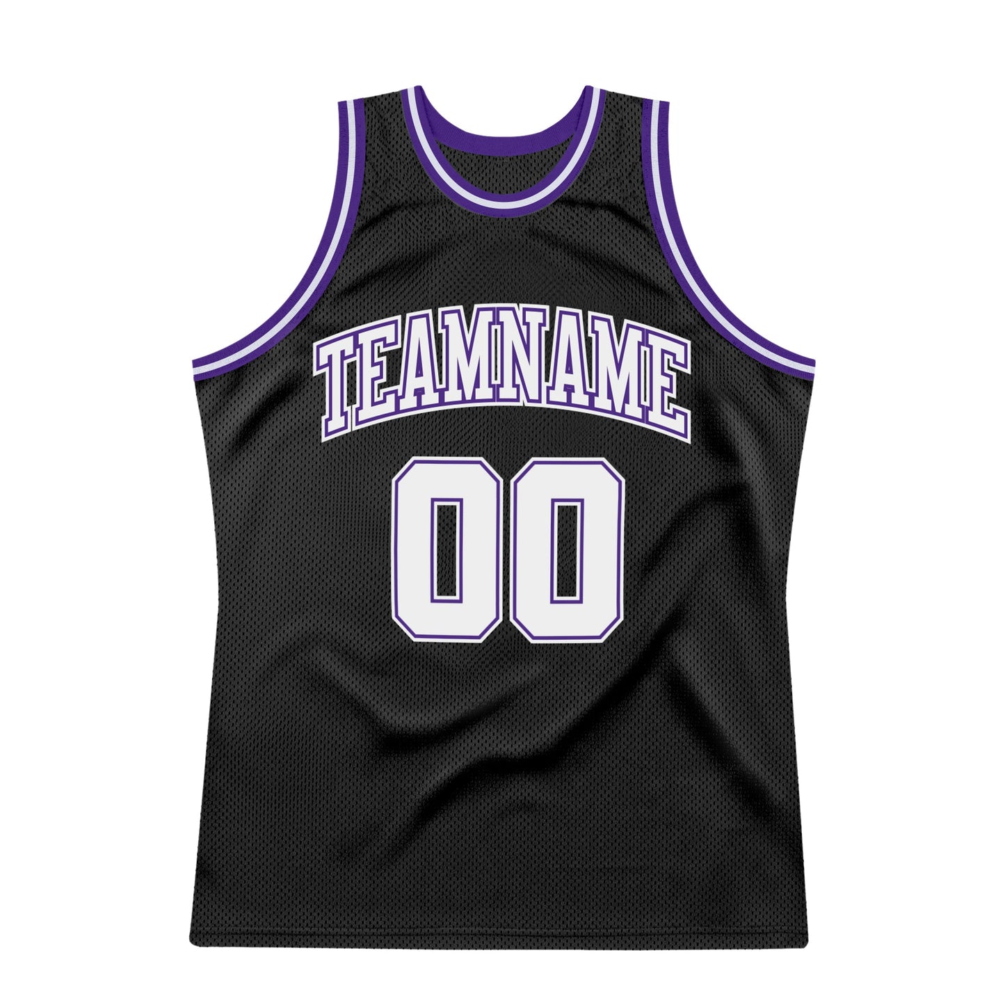 Custom Black White-Purple Authentic Throwback Basketball Jersey - Sky-Custom