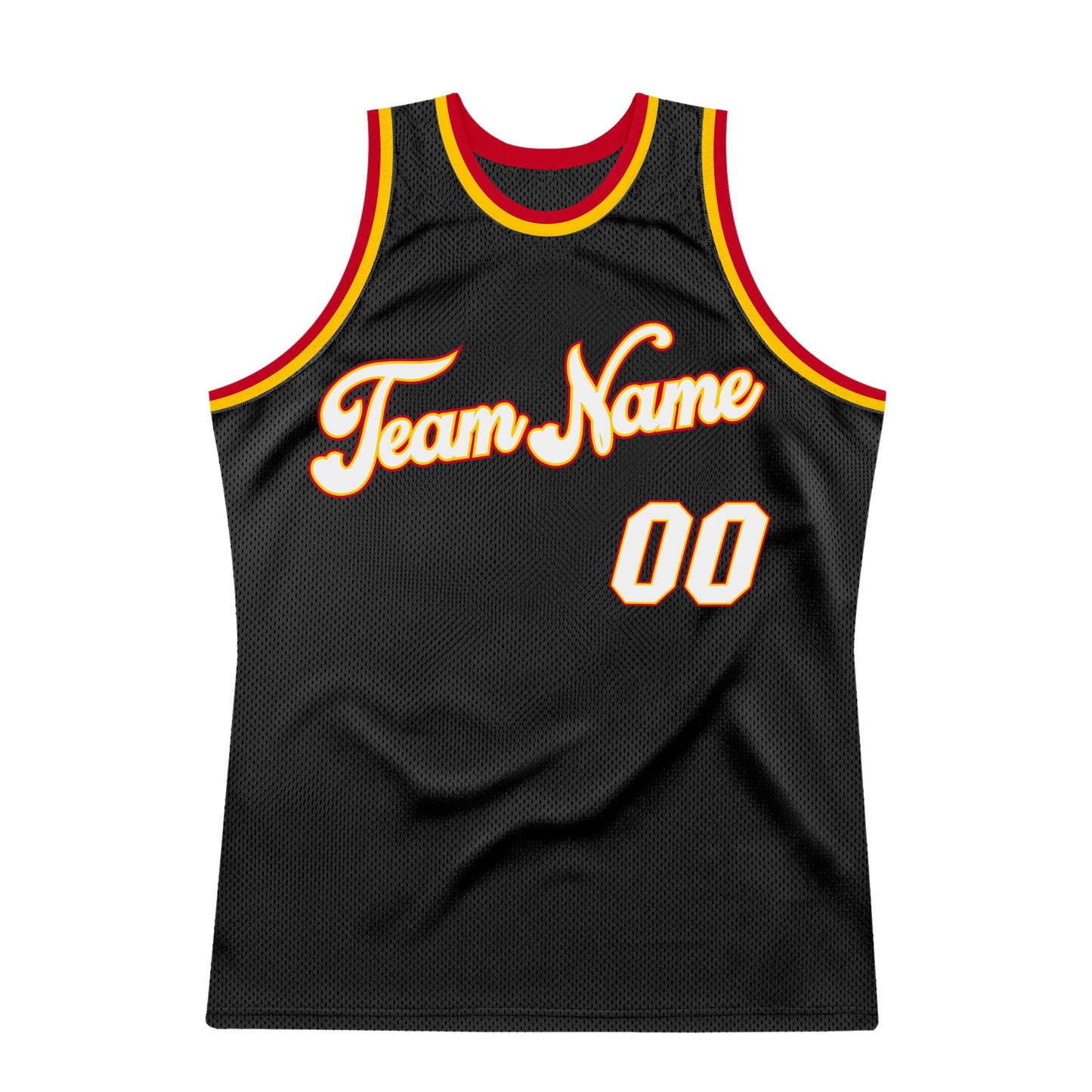 Custom Black White-Red Authentic Throwback Basketball Jersey - Sky-Custom