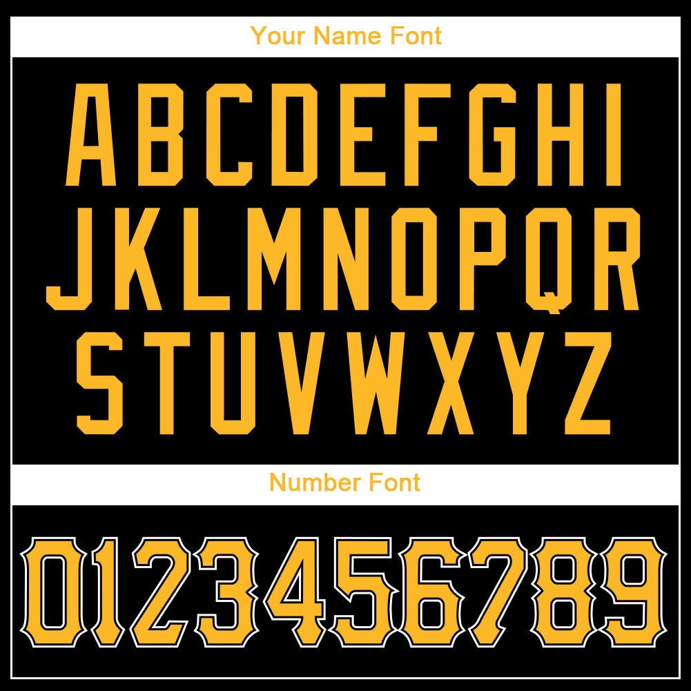 Custom Black Gold-White Authentic Baseball Jersey - Sky-Custom