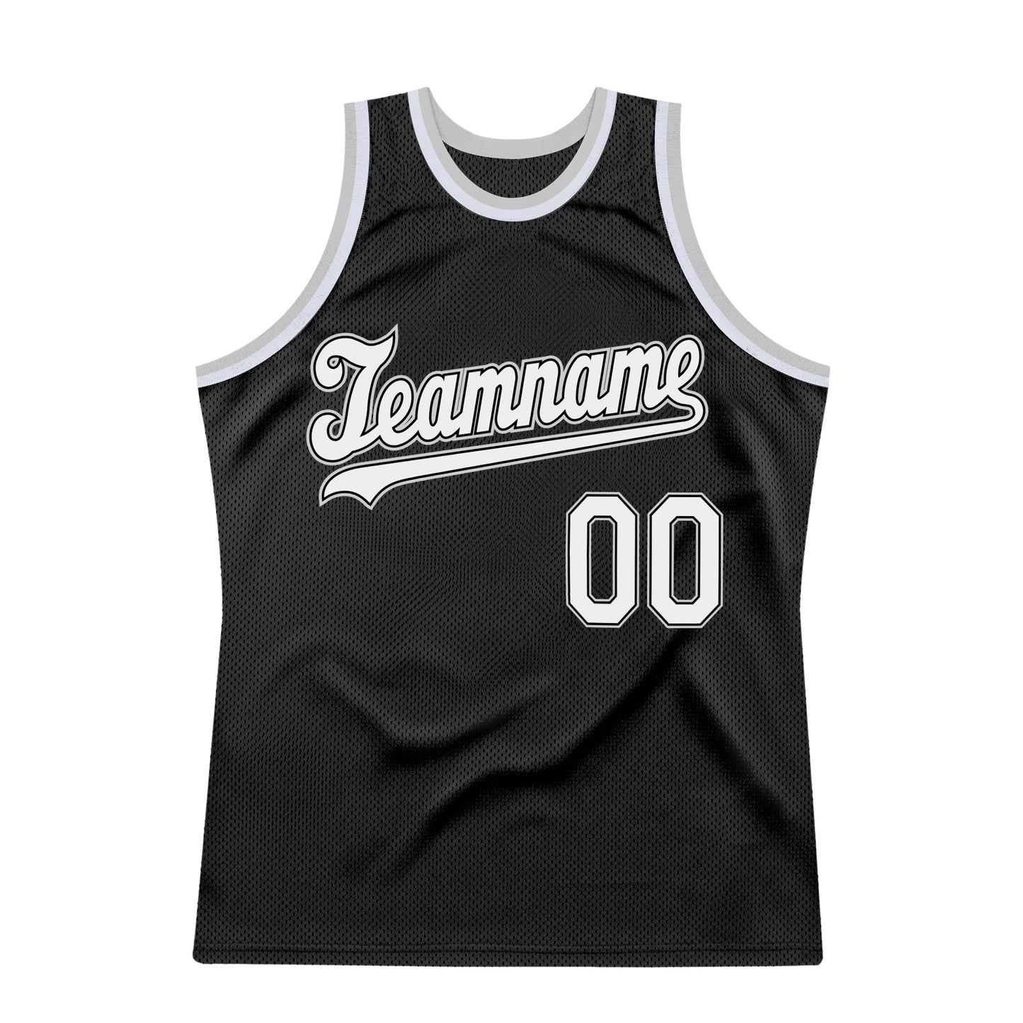 Custom Black White-Gray Authentic Throwback Basketball Jersey - Sky-Custom