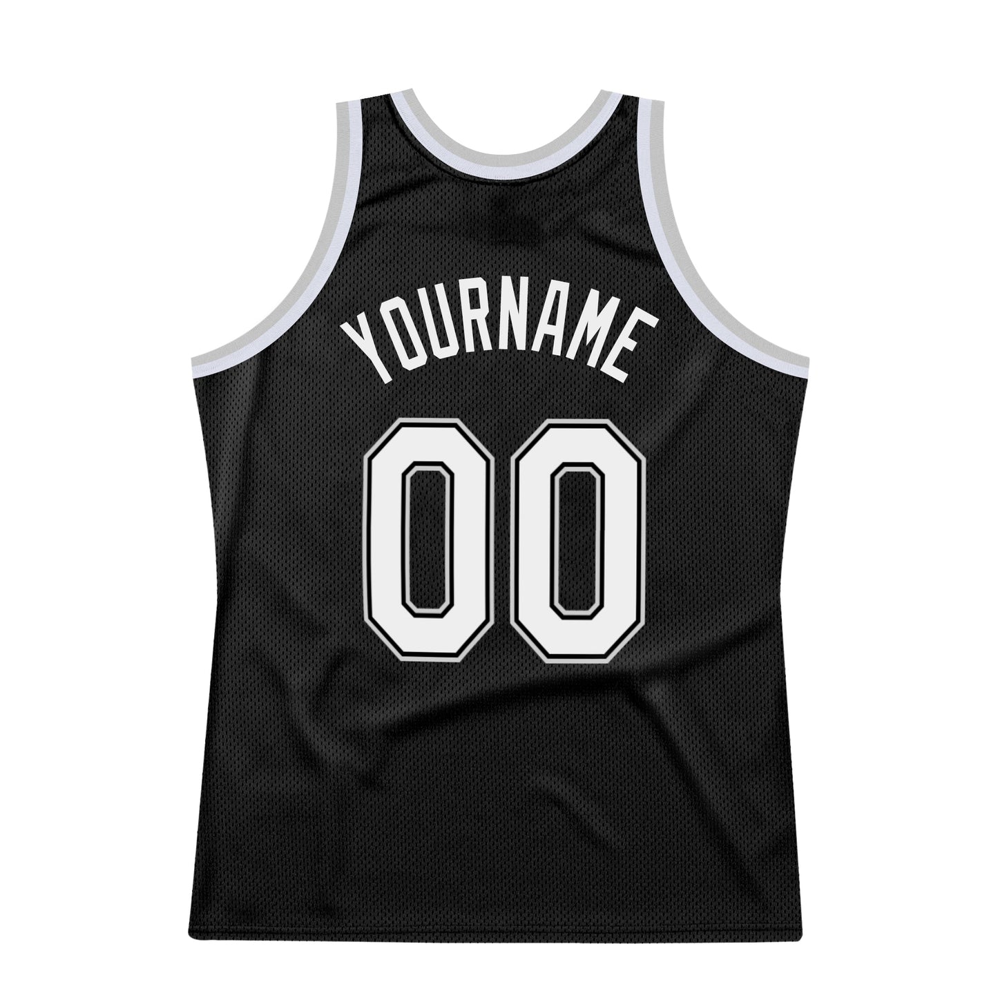 Custom Black White-Gray Authentic Throwback Basketball Jersey - Sky-Custom