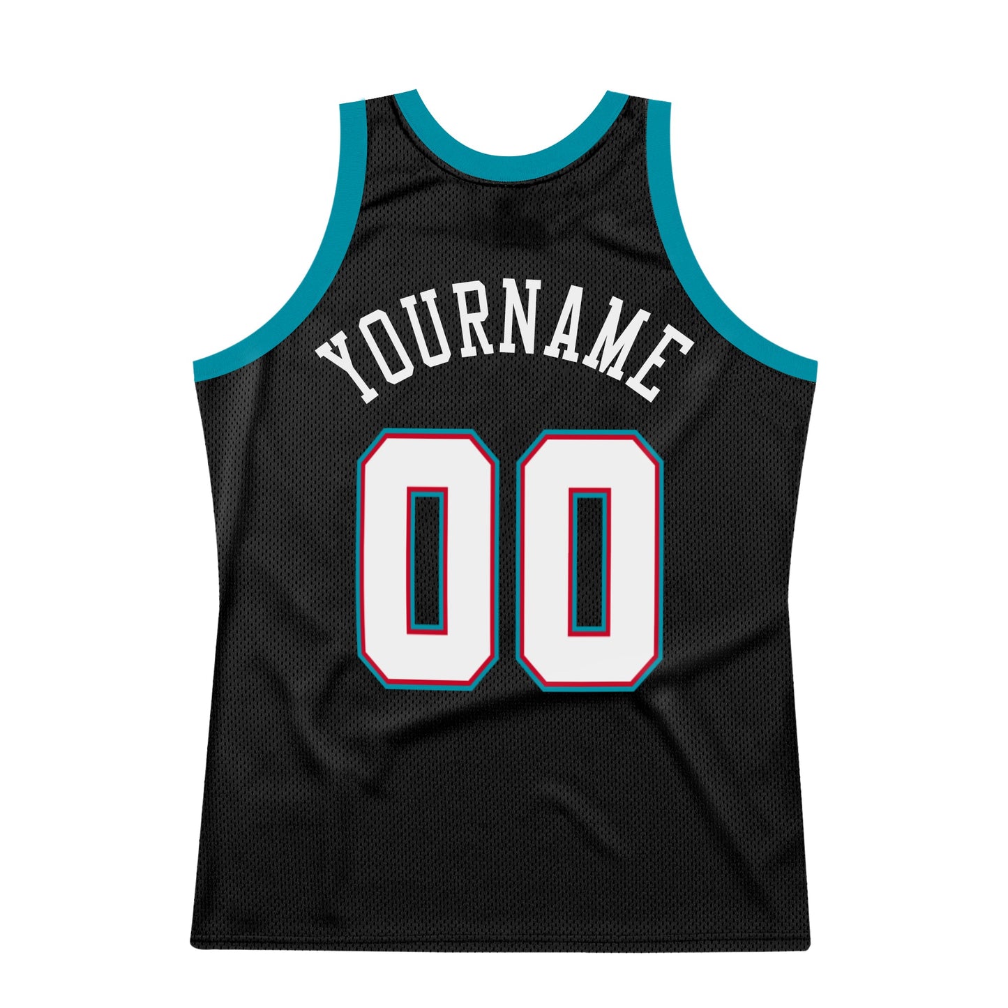 Custom Black White-Teal Authentic Throwback Basketball Jersey - Sky-Custom