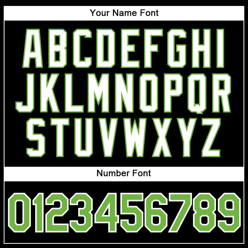 Custom Black White Pinstripe Neon Green-White Authentic Baseball Jersey - Sky-Custom