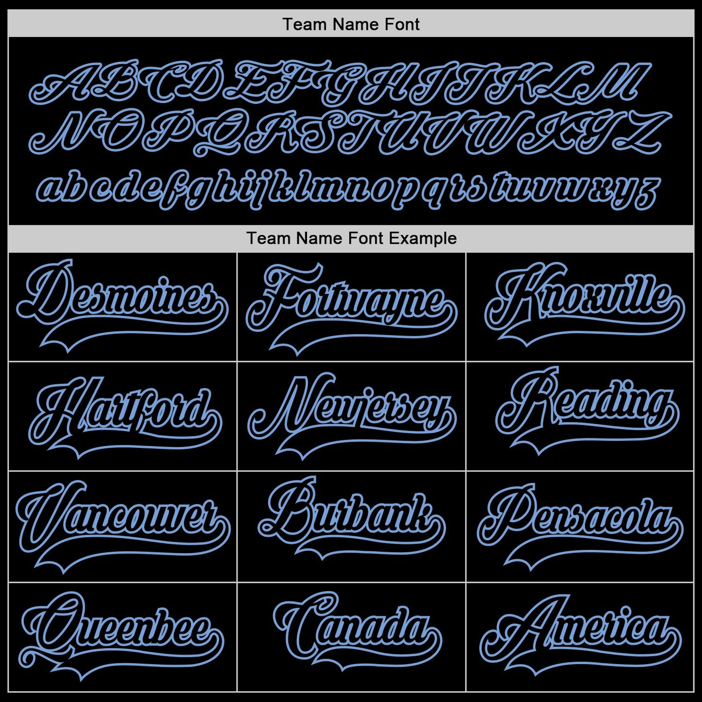 Custom Black Black-Light Blue Hockey Jersey - Sky-Custom