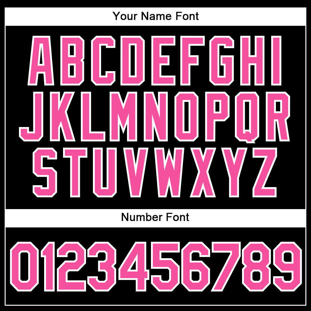 Custom Black Pink-White Authentic Baseball Jersey - Sky-Custom