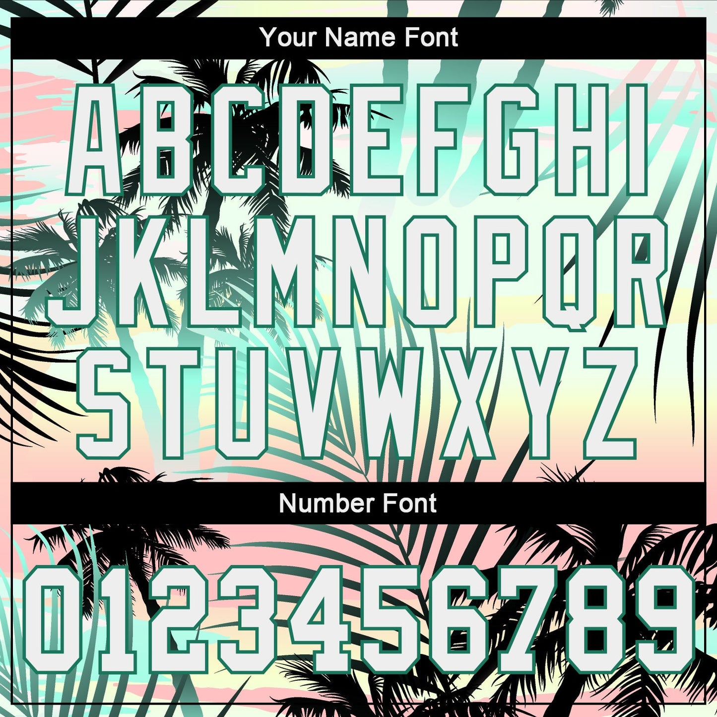 Custom Black Black-Kelly Green 3D Pattern Design Tropical Palm Leaves Authentic Baseball Jersey - Sky-Custom