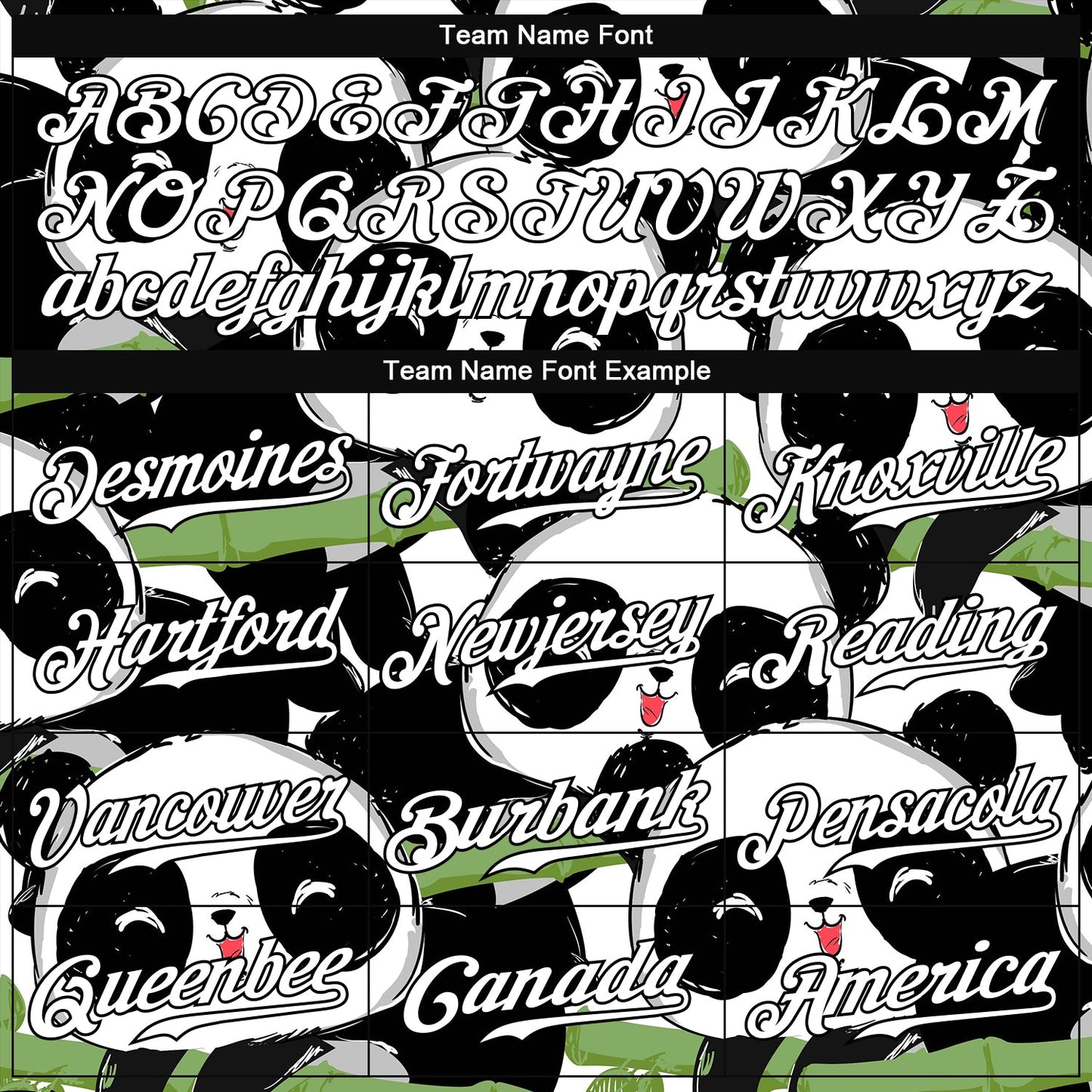Custom Black White-Black 3D Pattern Design Pandas Authentic Baseball Jersey - Sky-Custom
