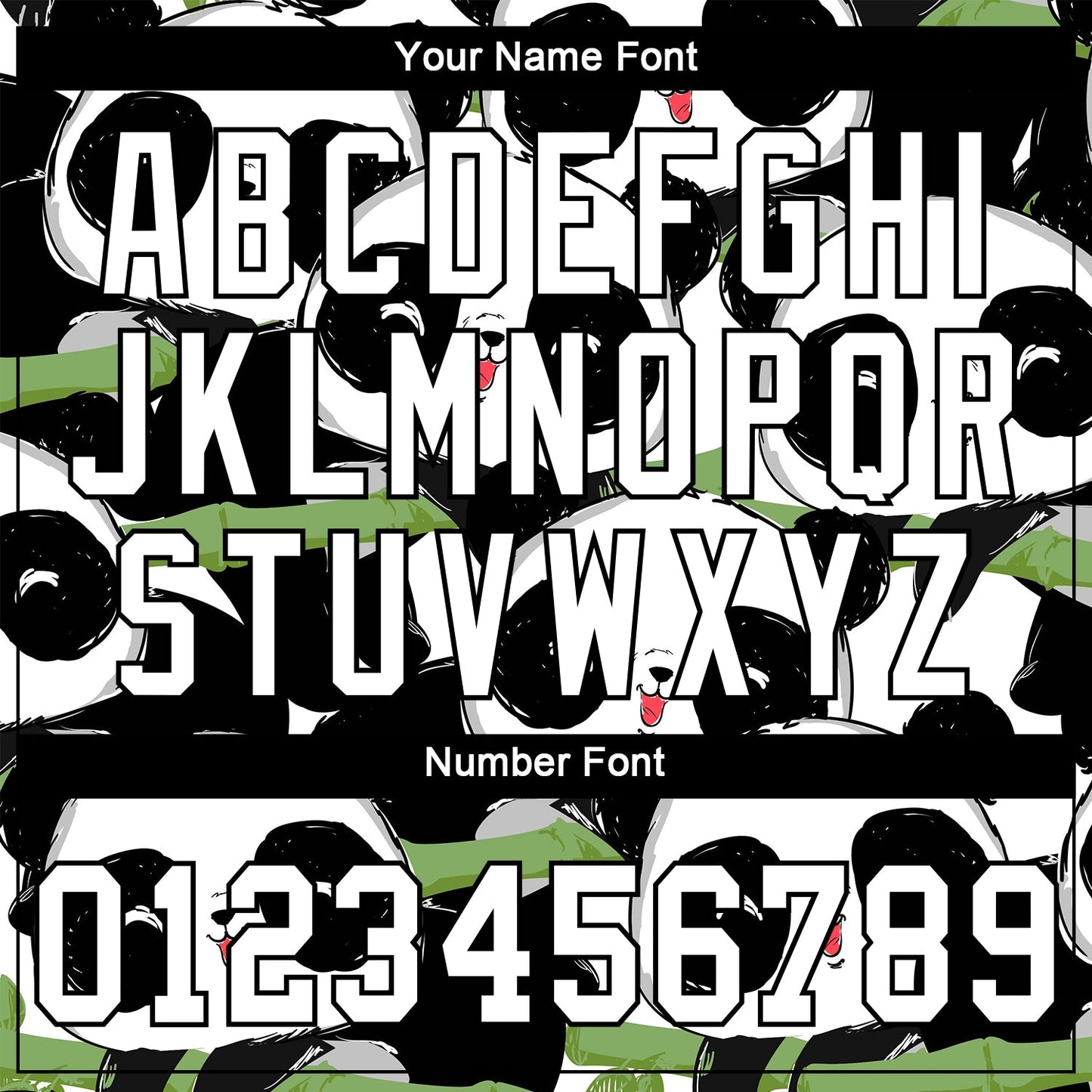Custom Black White-Black 3D Pattern Design Pandas Authentic Baseball Jersey - Sky-Custom