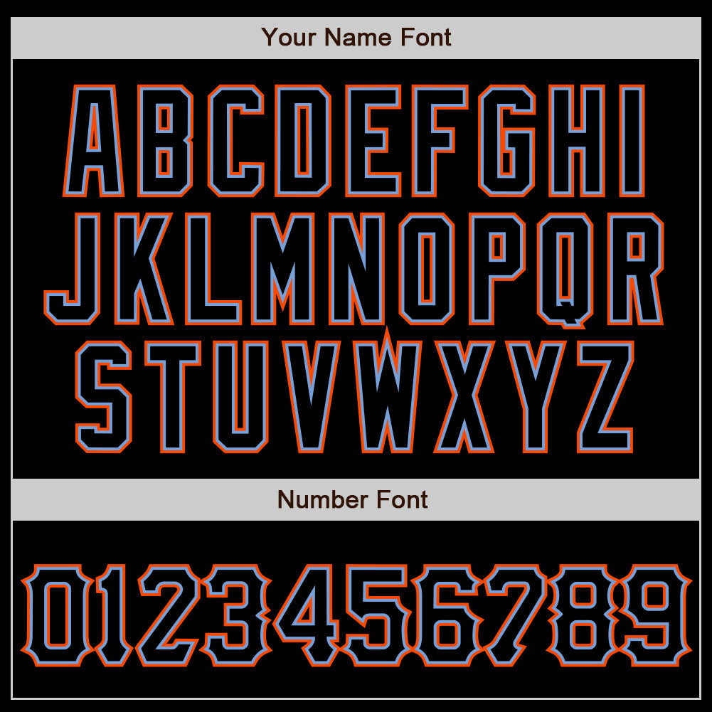 Custom Black Black-Orange Authentic Baseball Jersey - Sky-Custom