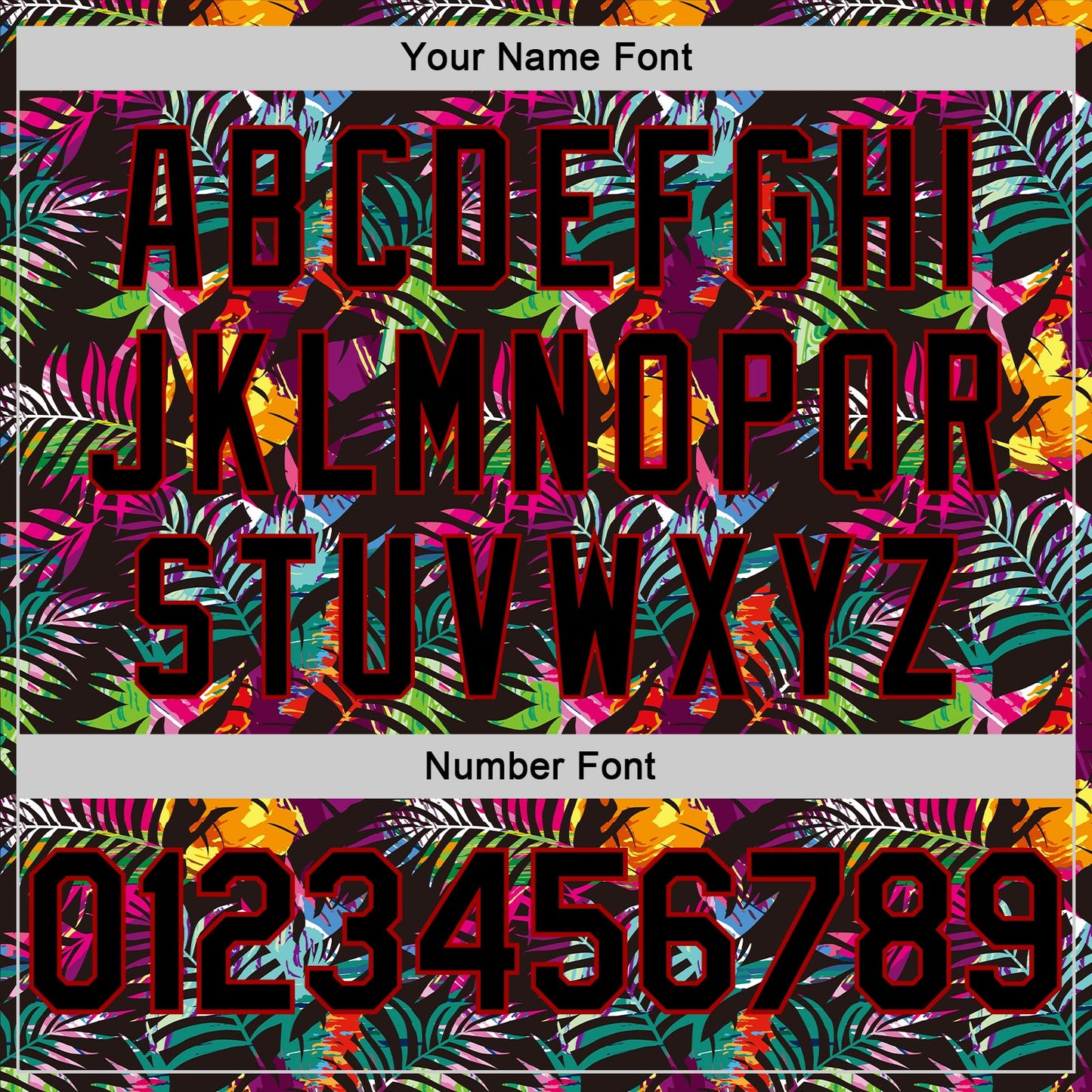 Custom Black Black-Red 3D Pattern Tropical Hawaii Palm Leaves Authentic Basketball Jersey - Sky-Custom