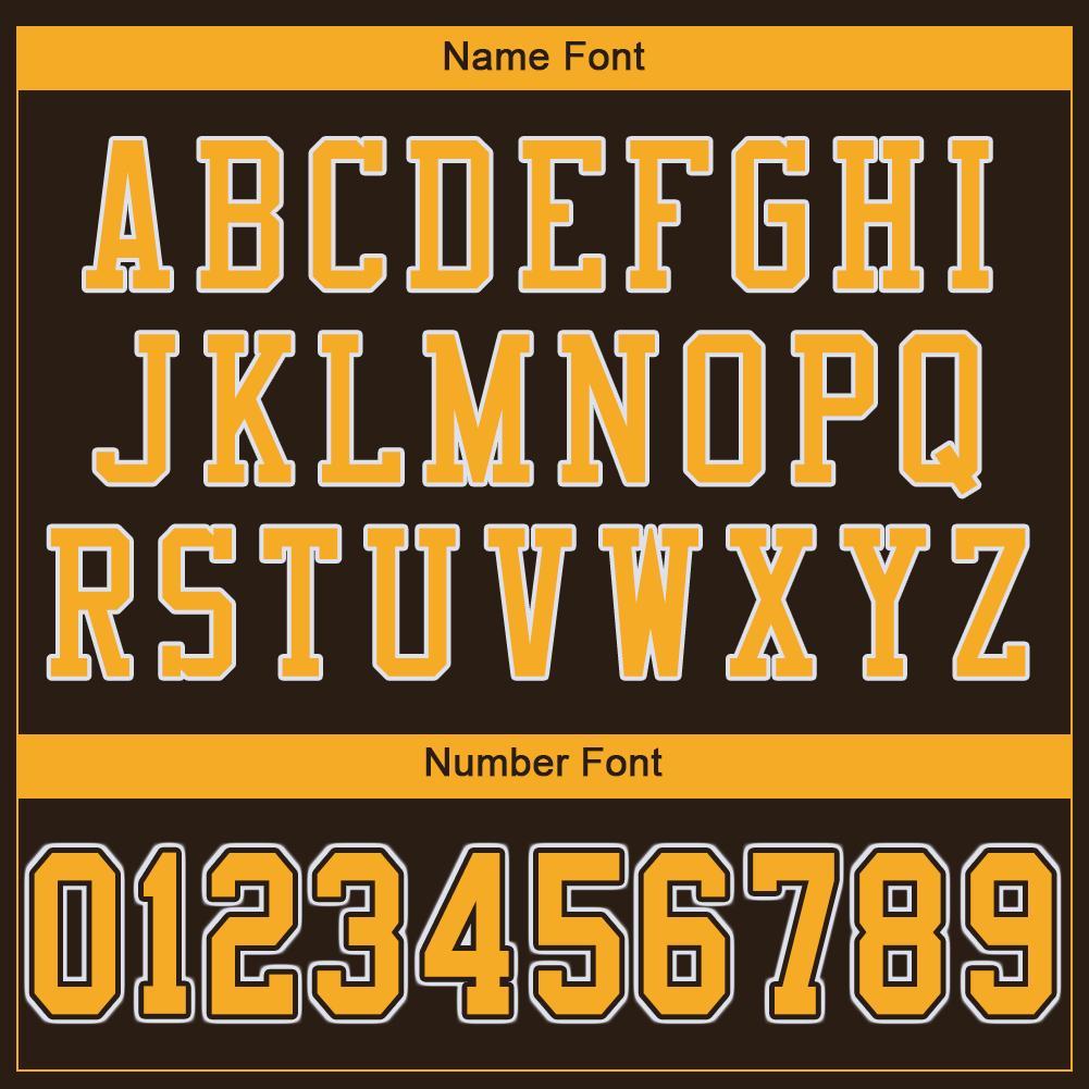 Custom Brown Gold-White Mesh Authentic Football Jersey - Sky-Custom