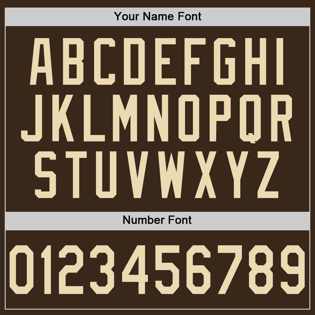 Custom Brown Cream-Gold Authentic Baseball Jersey - Sky-Custom