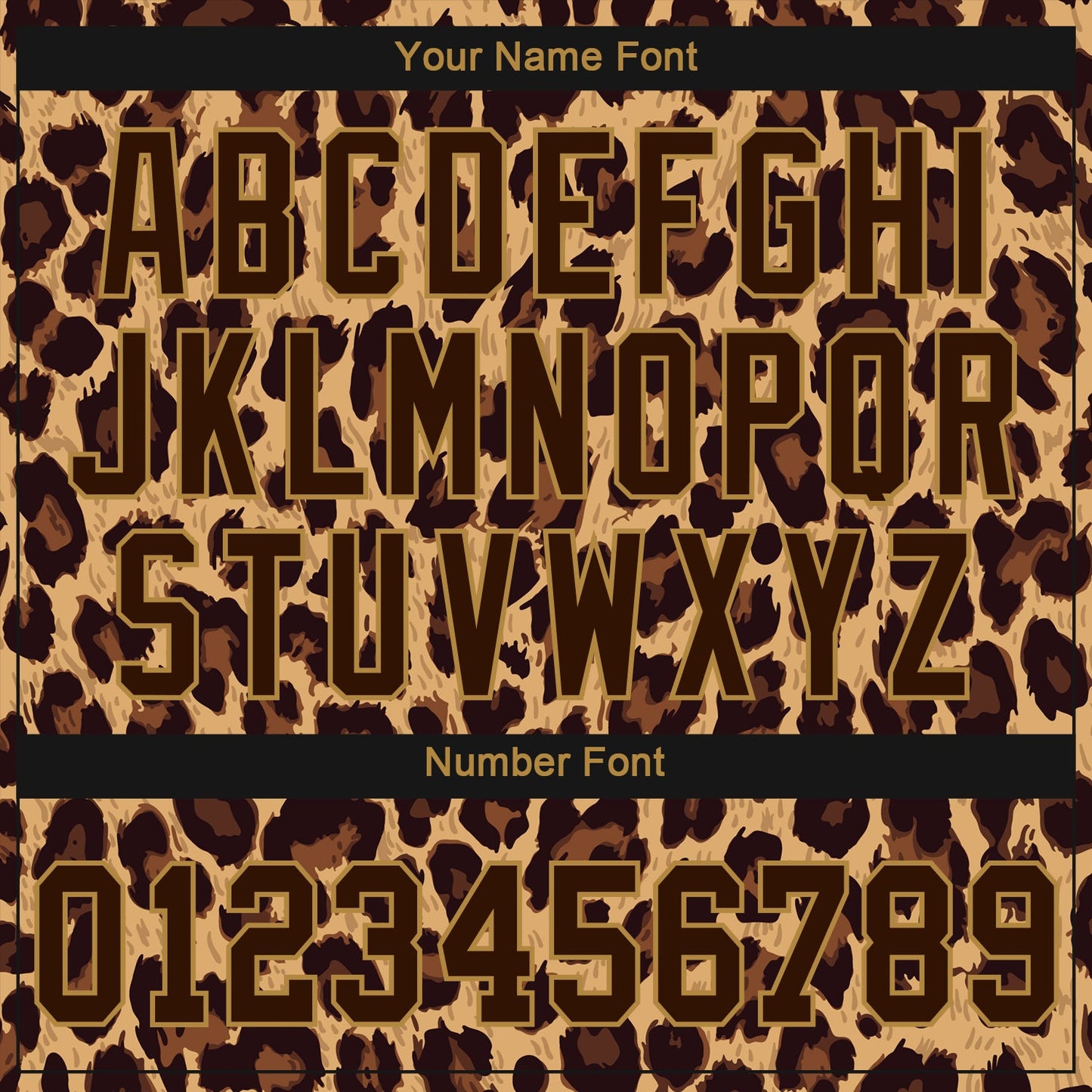 Custom Brown Brown-Old Gold 3D Pattern Design Leopard Authentic Baseball Jersey - Sky-Custom