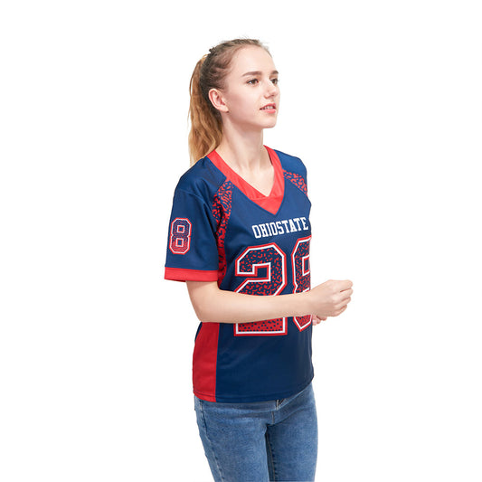 Custom Royal Red-White Mesh Drift Fashion Football Jersey - Sky-Custom