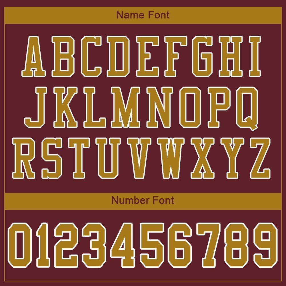 Custom Burgundy Old Gold-White Mesh Authentic Football Jersey - Sky-Custom