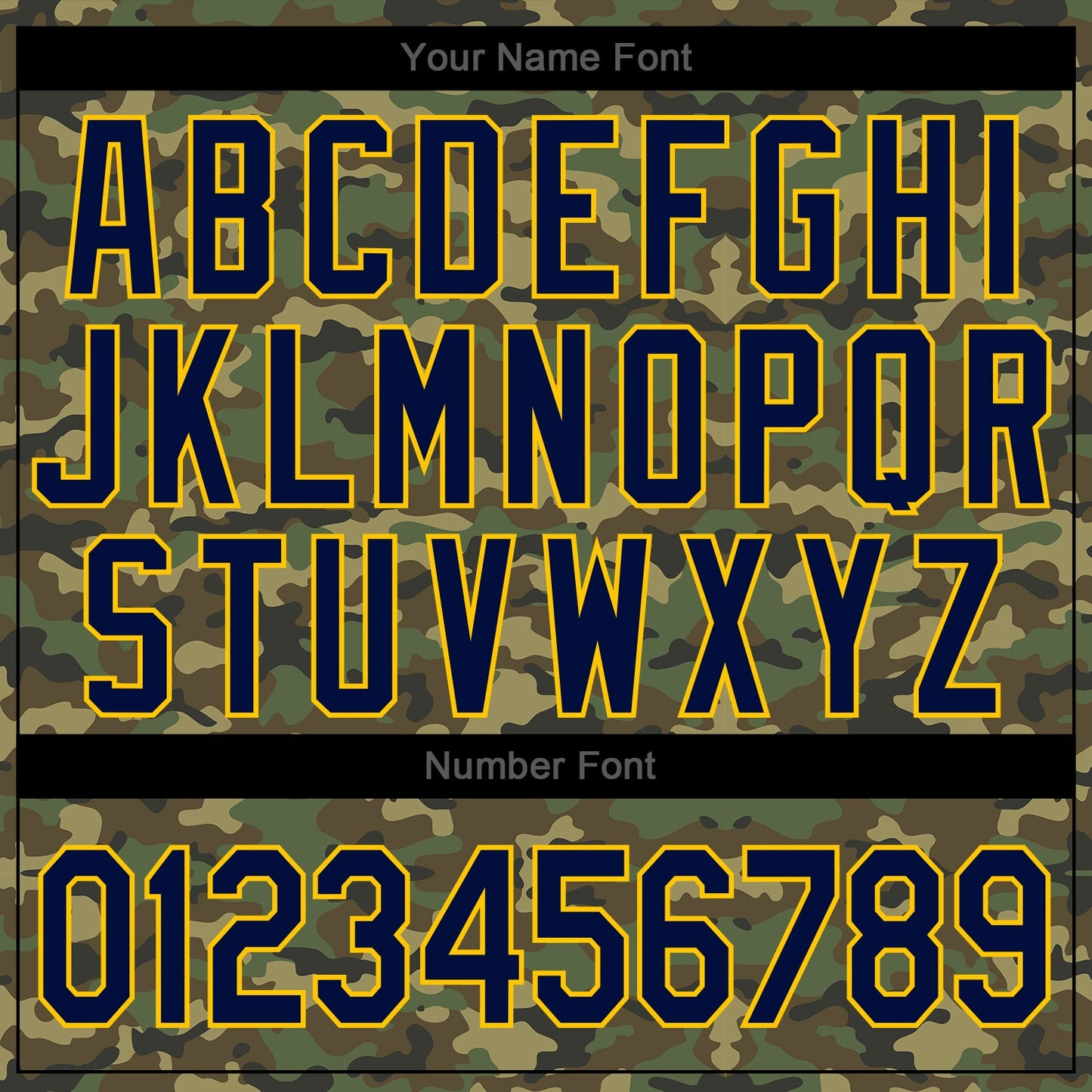 Custom Camo Navy-Gold Authentic Baseball Jersey - Sky-Custom