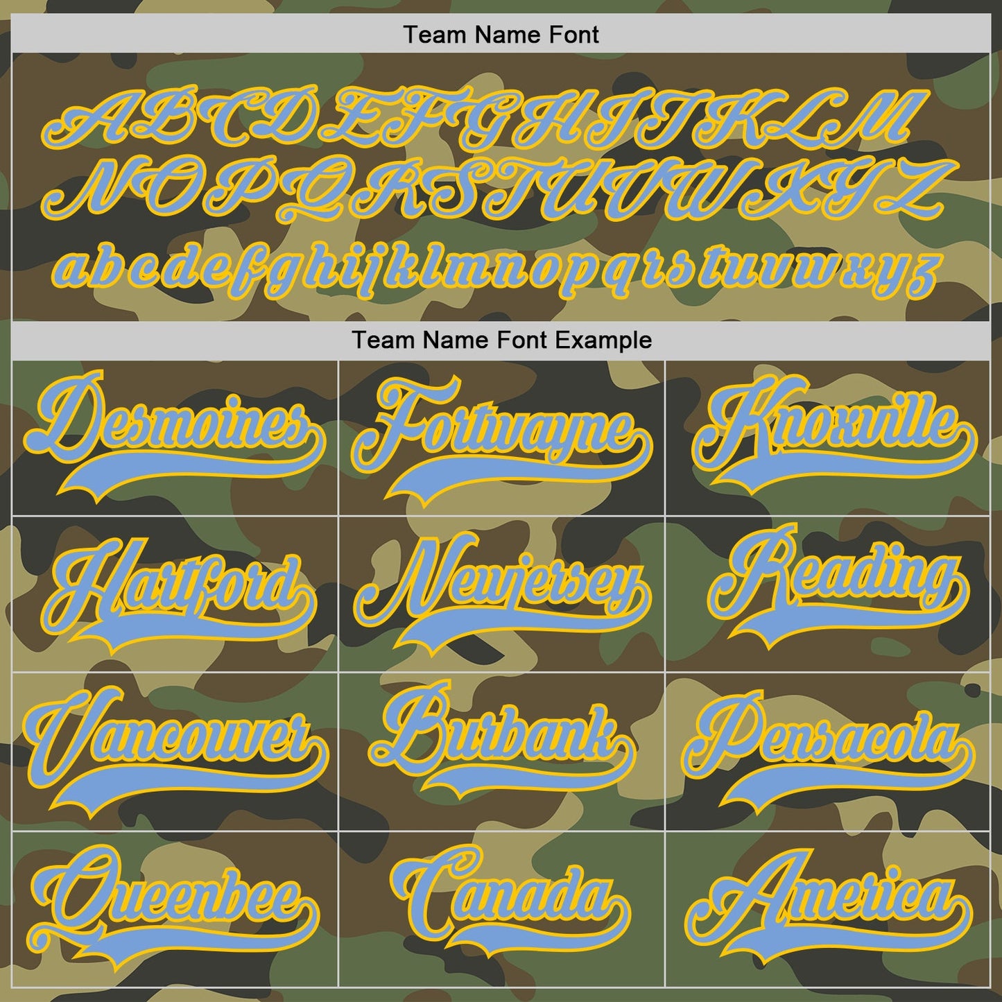 Custom Camo Light Blue-Gold Salute To Service Hockey Jersey - Sky-Custom