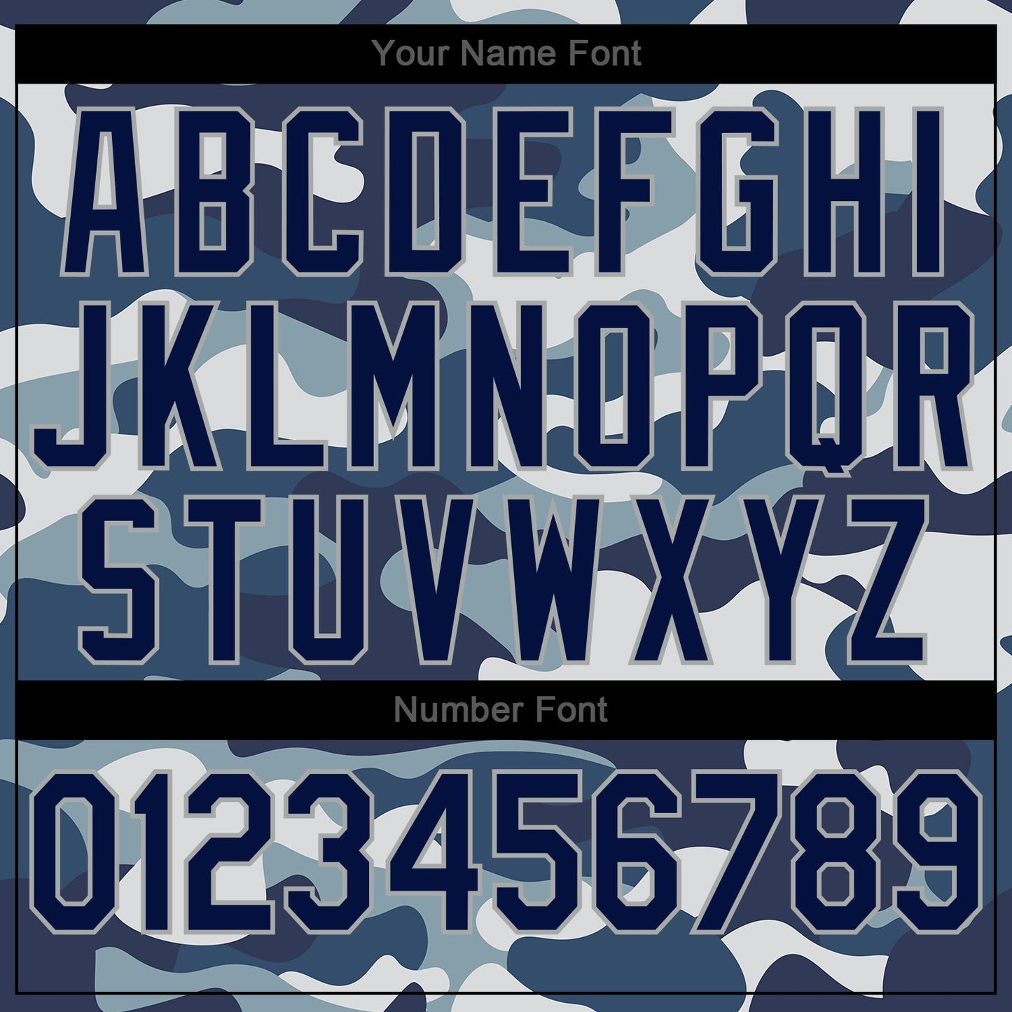 Custom Camo Navy-Gray Authentic Salute To Service Baseball Jersey - Sky-Custom