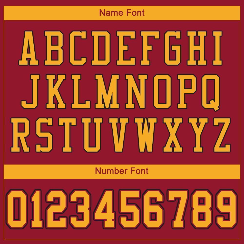 Custom Cardinal Gold-Black Mesh Authentic Football Jersey - Sky-Custom