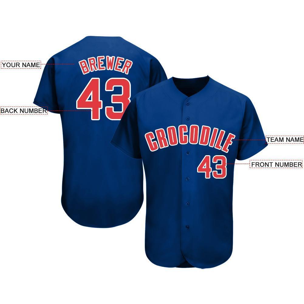 Custom Royal Red-White Baseball Jersey - Sky-Custom
