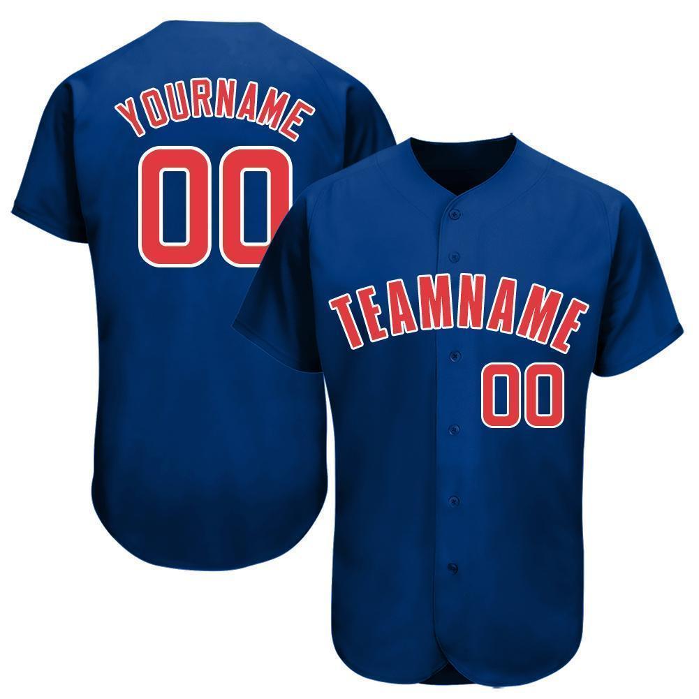 Custom Royal Red-White Baseball Jersey - Sky-Custom
