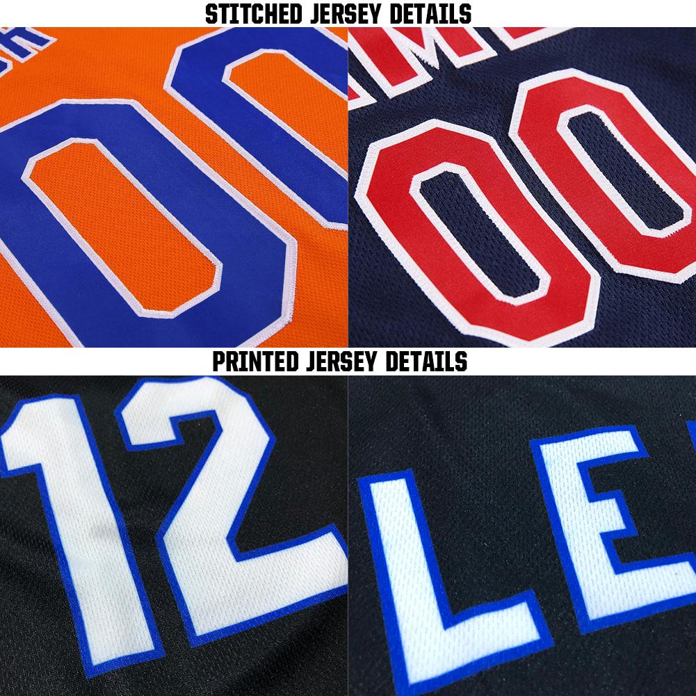 Custom Navy Red-White Baseball Jersey - Sky-Custom