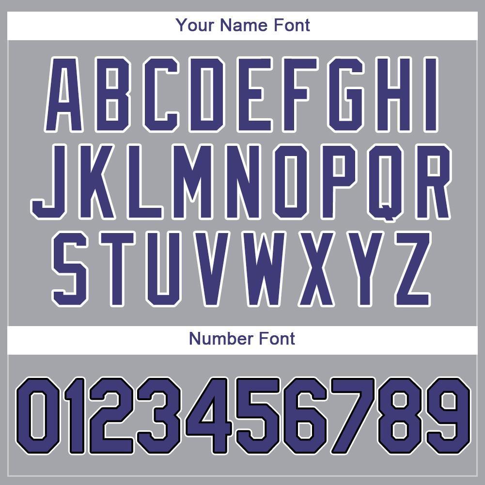Custom Gray Purple-Black Baseball Jersey - Sky-Custom