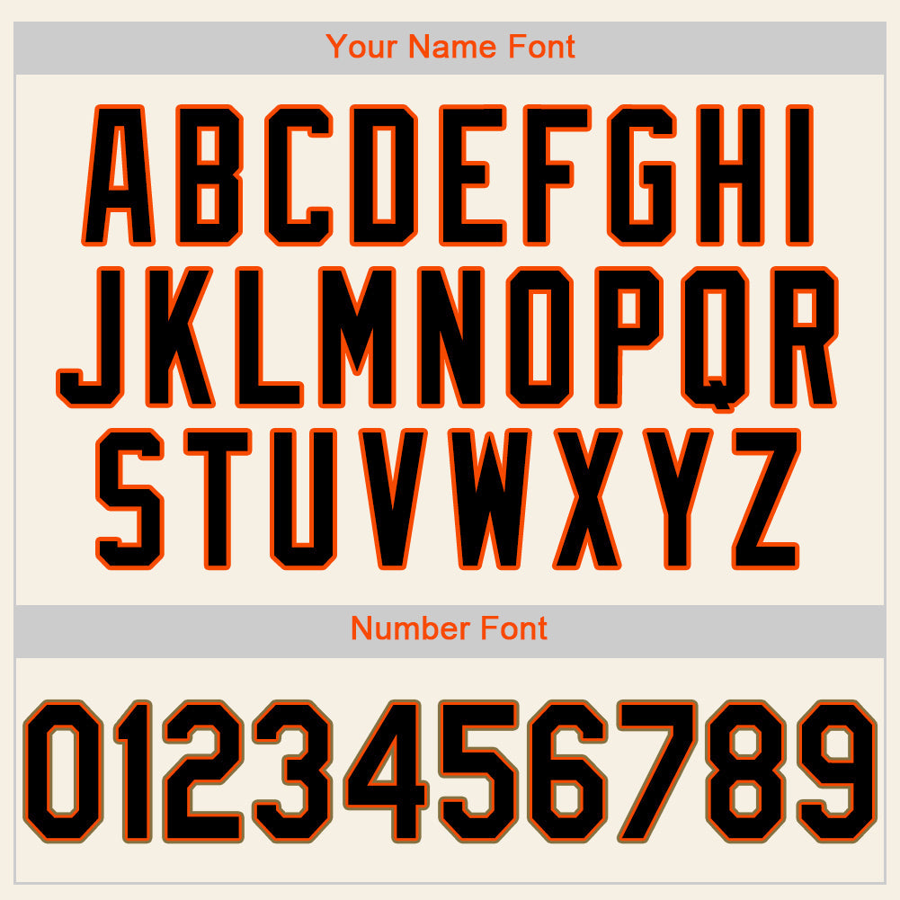 Custom Cream Black Orange-Old Gold Authentic Baseball Jersey - Sky-Custom