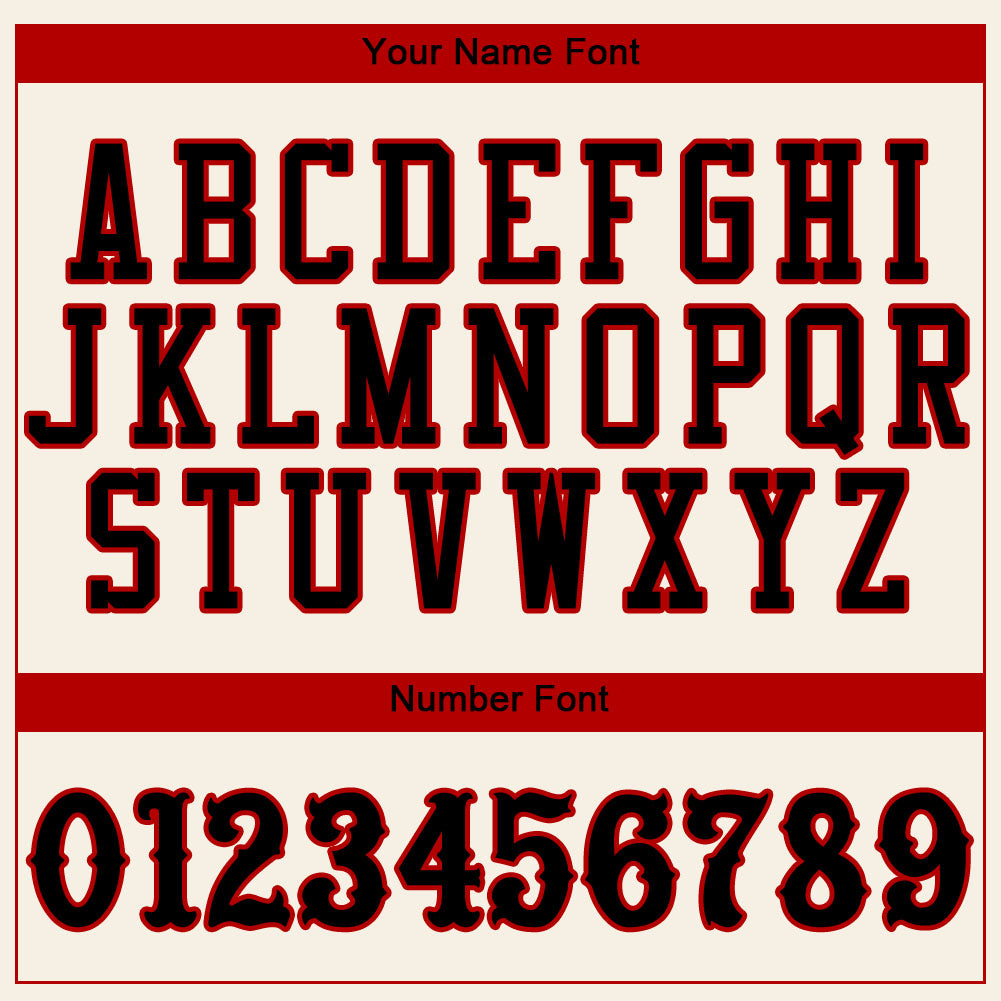 Custom Cream Black-Red Authentic Baseball Jersey - Sky-Custom