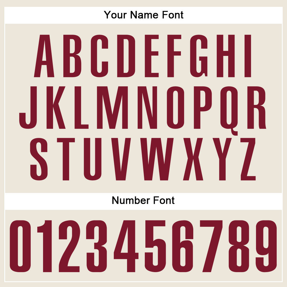 Custom Cream Crimson Authentic Baseball Jersey - Sky-Custom