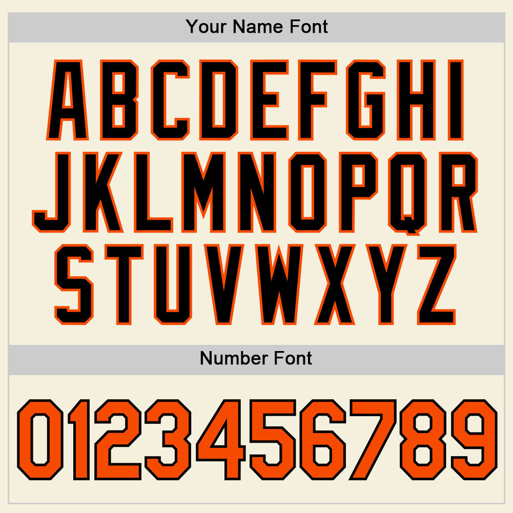 Custom Cream Orange Black-Old Gold Authentic Baseball Jersey - Sky-Custom