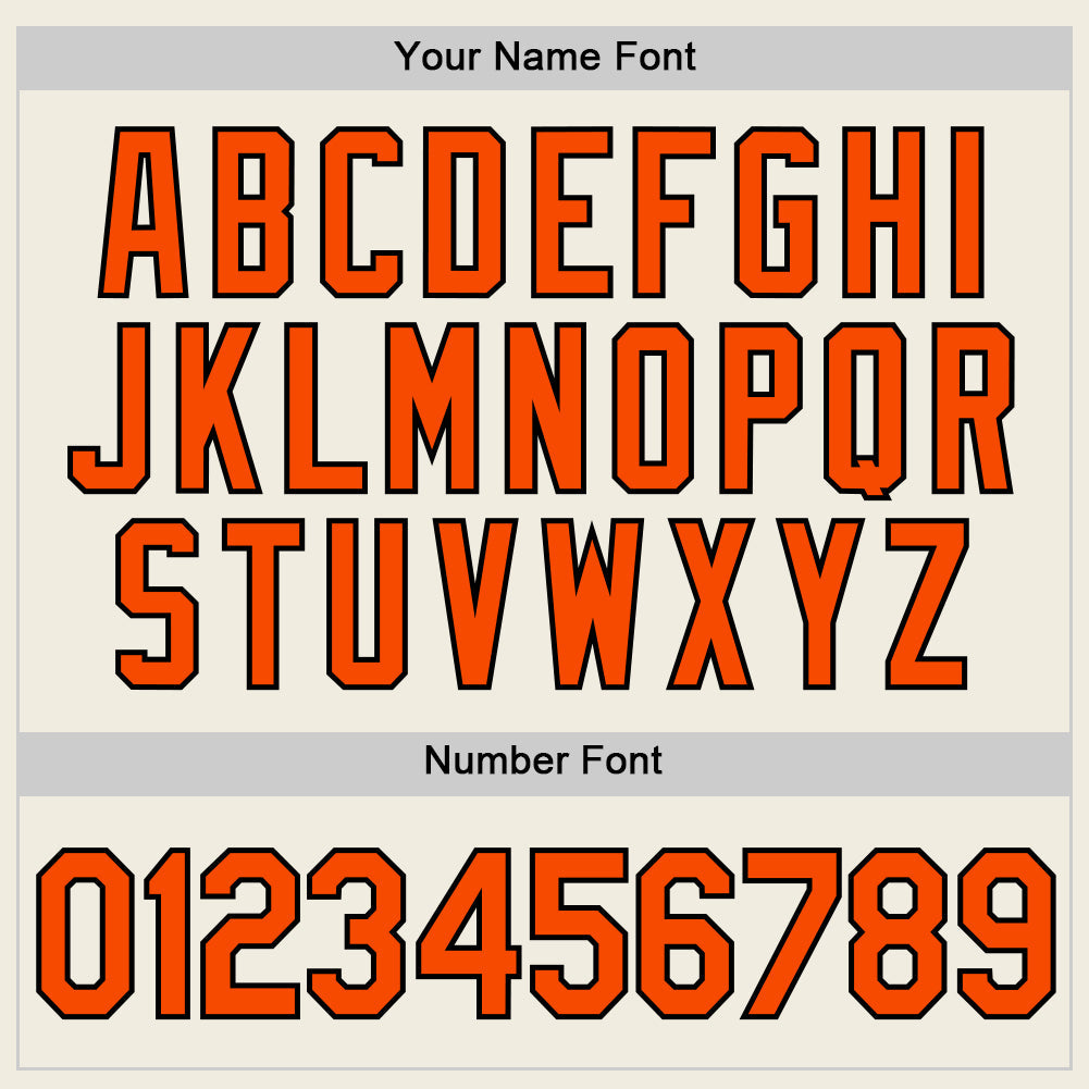 Custom Cream Orange-Black Authentic Baseball Jersey - Sky-Custom