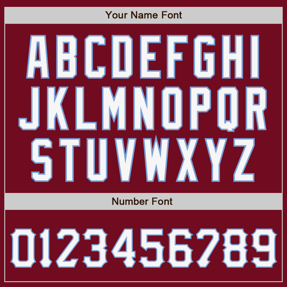 Custom Crimson White-Light Blue Authentic Baseball Jersey - Sky-Custom