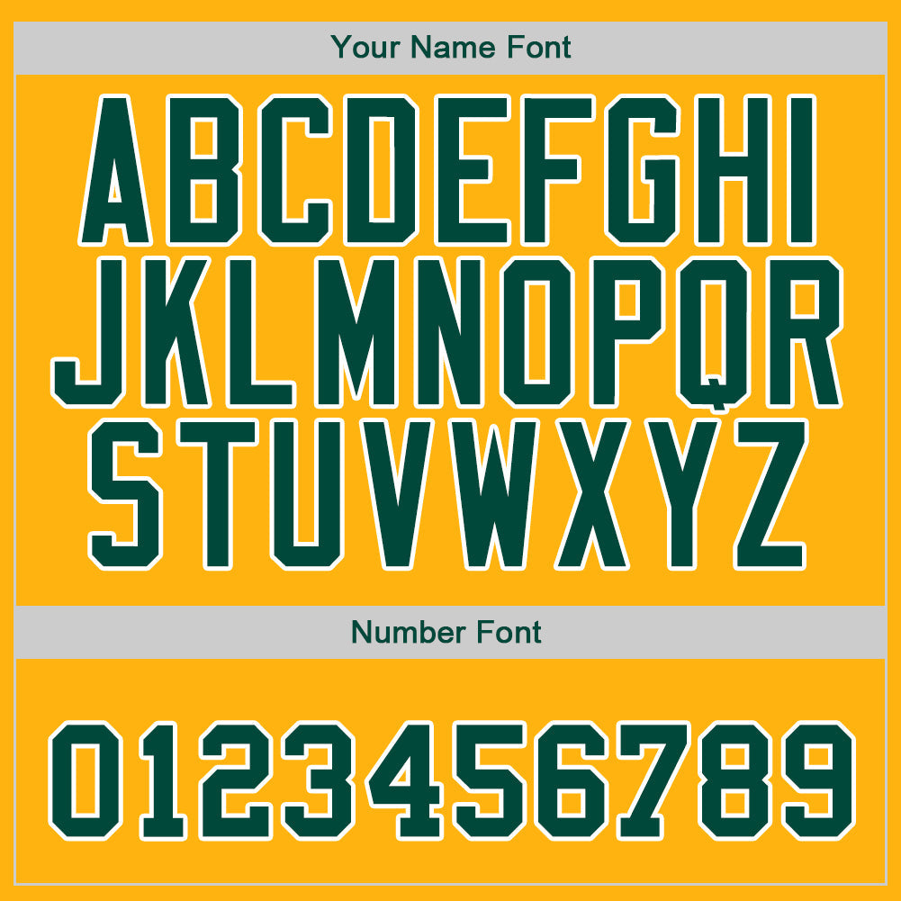 Custom Gold Green-White Authentic Baseball Jersey - Sky-Custom