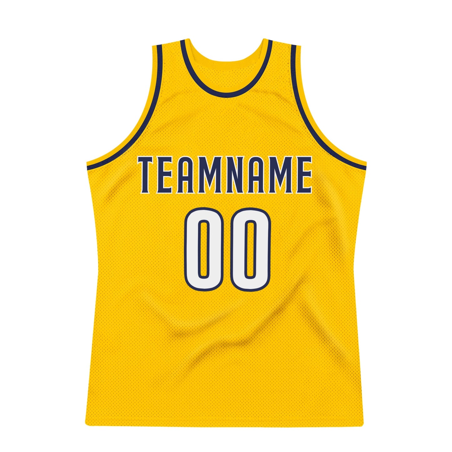 Custom Gold White-Navy Authentic Throwback Basketball Jersey - Sky-Custom