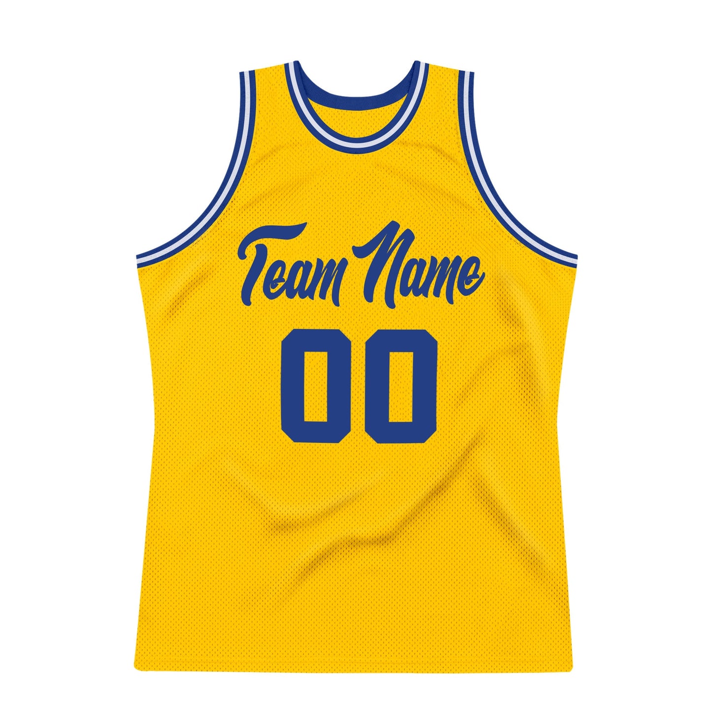 Custom Gold Royal-White Authentic Throwback Basketball Jersey - Sky-Custom