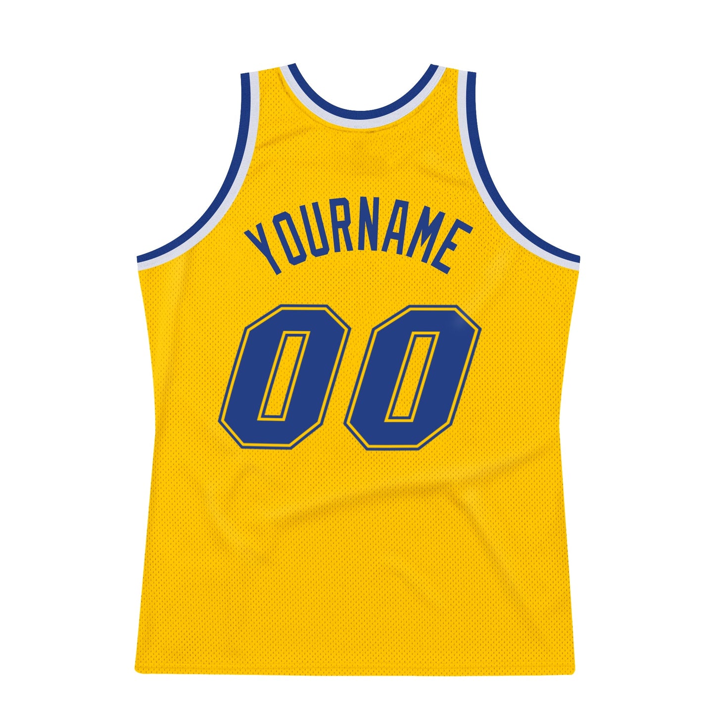 Custom Gold Royal-White Authentic Throwback Basketball Jersey - Sky-Custom