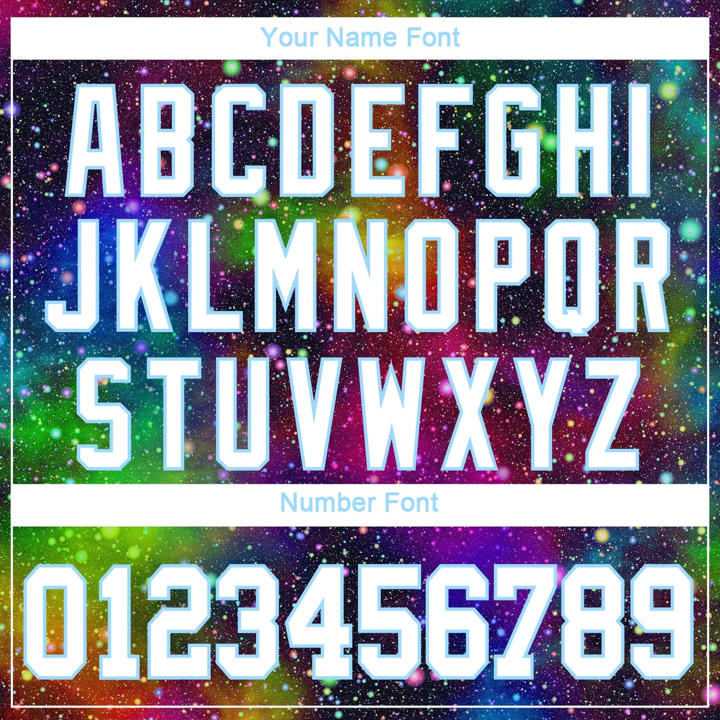 Custom Galactic White-Light Blue 3D Authentic Baseball Jersey - Sky-Custom