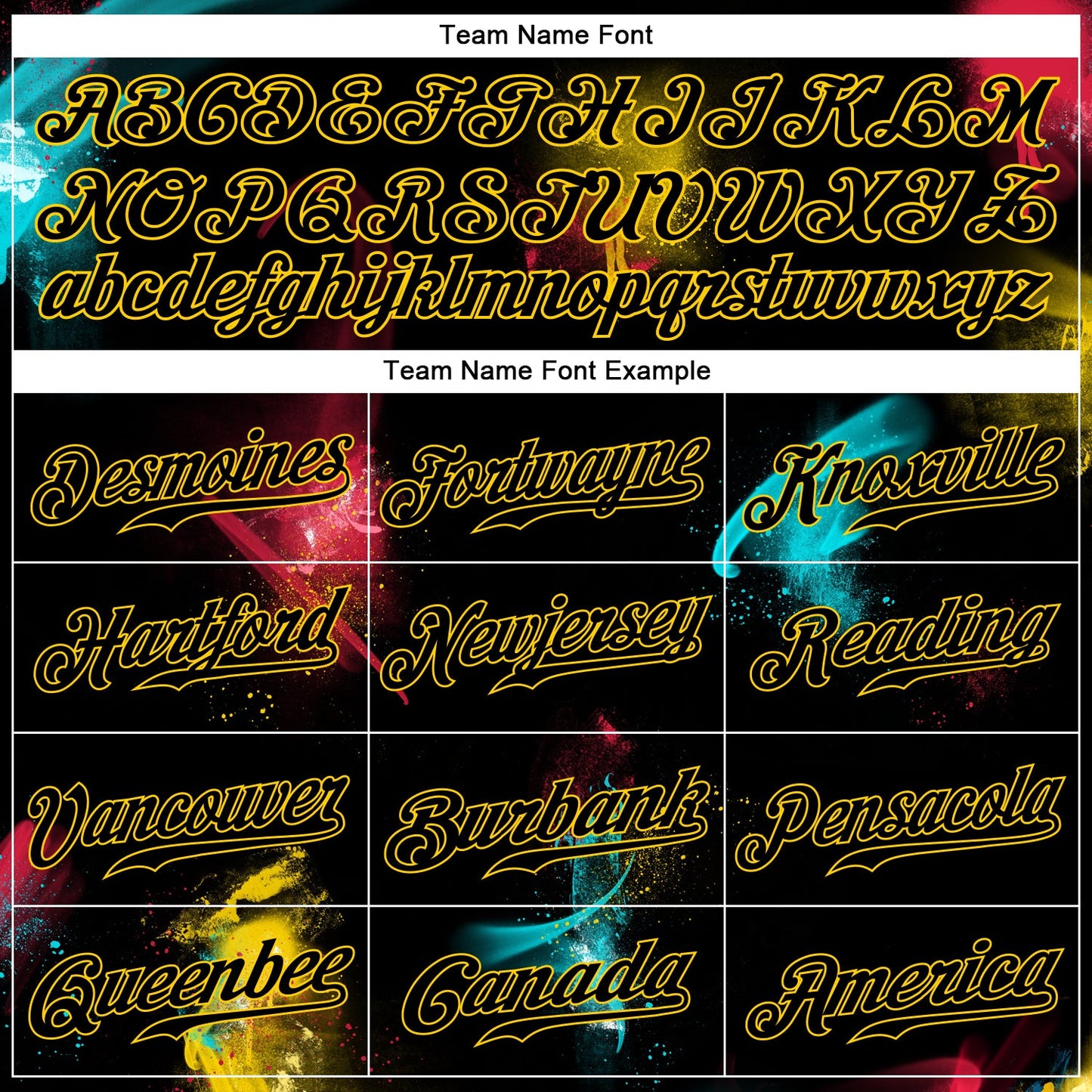 Custom Graffiti Pattern Black-Gold 3D Authentic Baseball Jersey - Sky-Custom