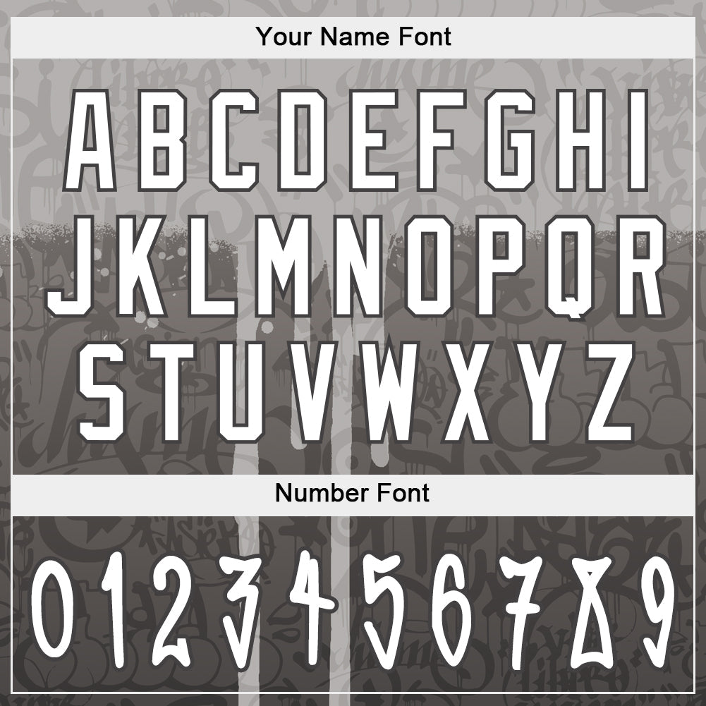 Custom Graffiti Pattern White-Gray 3D Picaxao Authentic Baseball Jersey - Sky-Custom