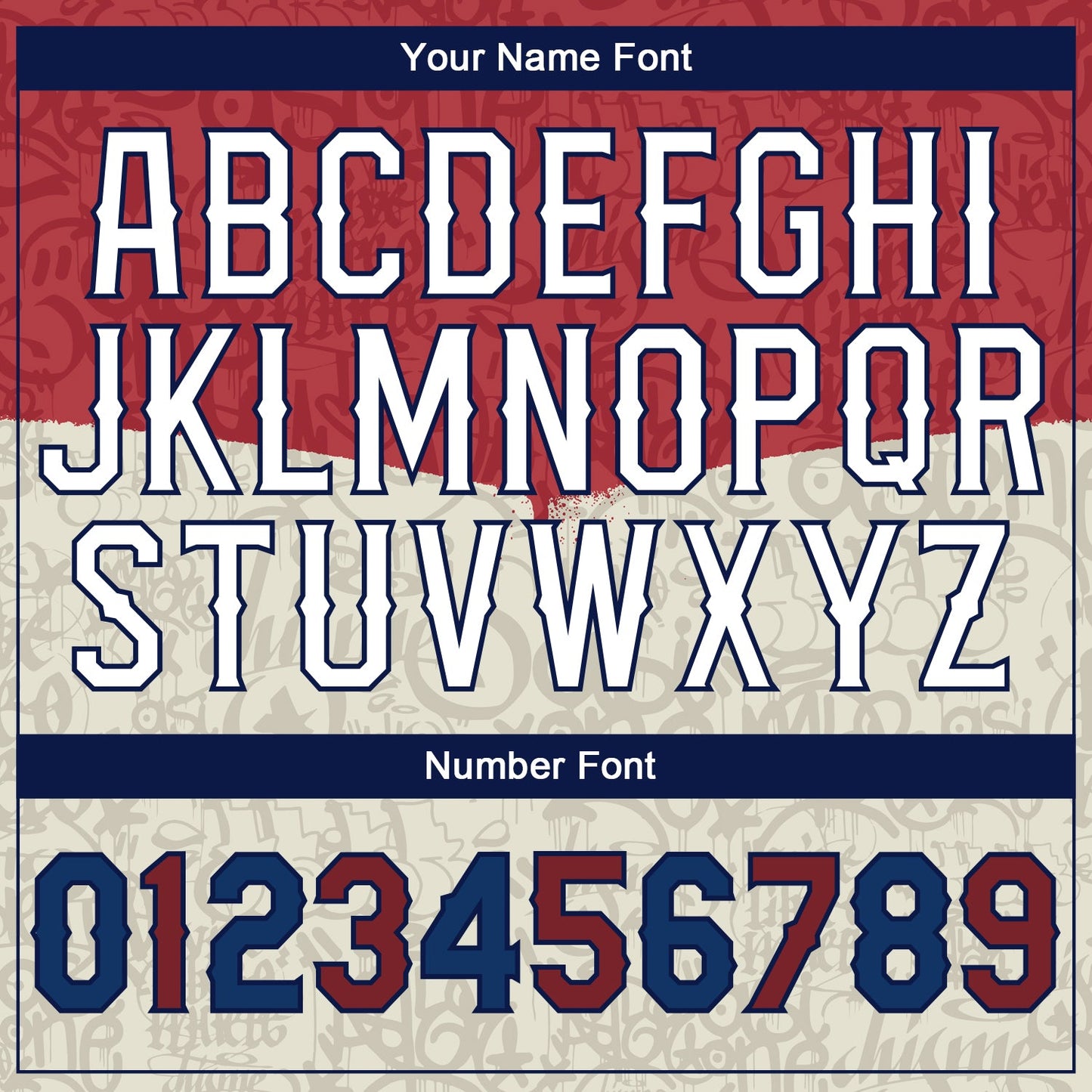 Custom Graffiti Pattern White-Royal 3D Tommy Authentic Baseball Jersey - Sky-Custom