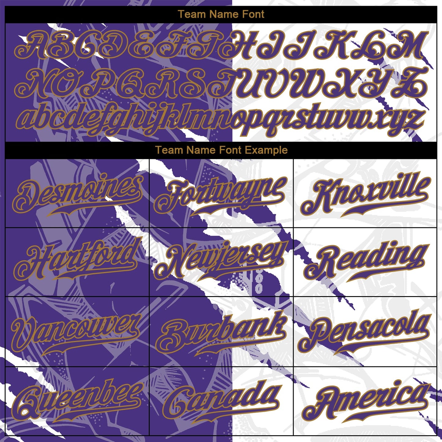 Custom Graffiti Pattern Purple-Old Gold 3D Authentic Baseball Jersey - Sky-Custom