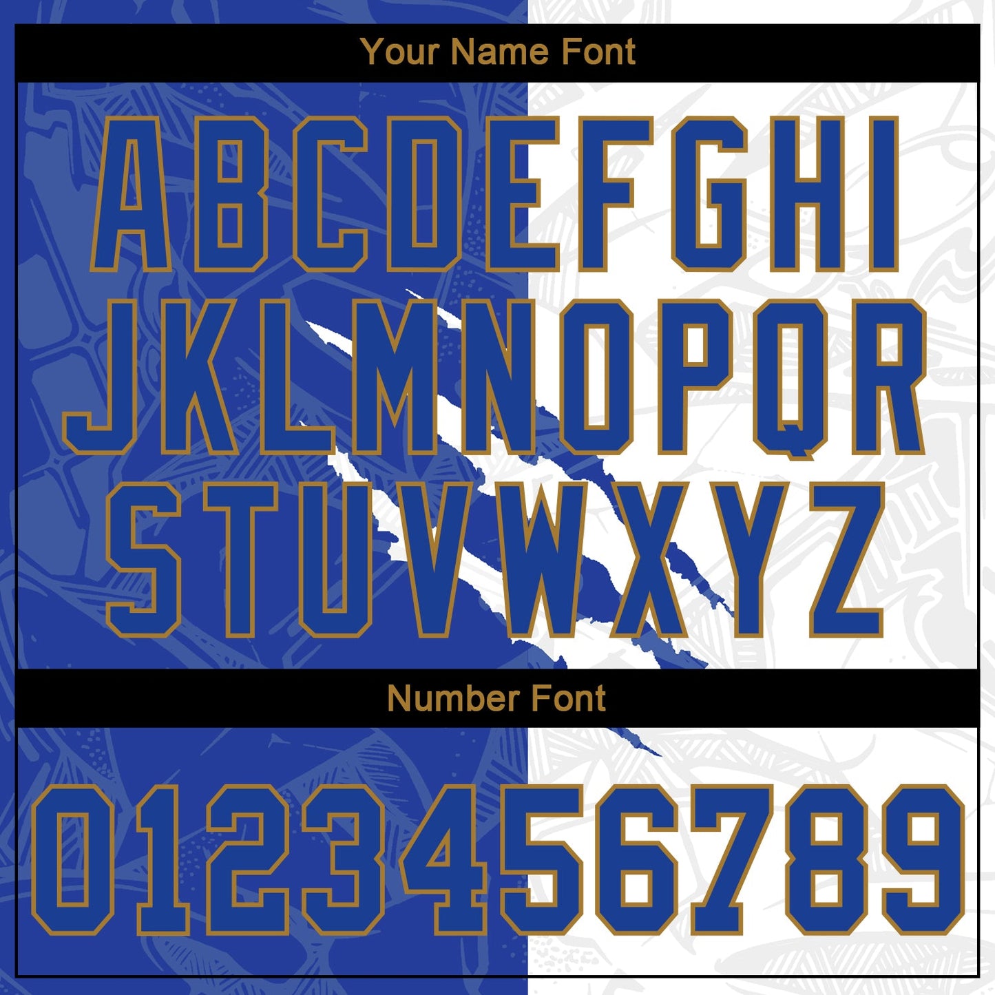 Custom Graffiti Pattern Royal-Old Gold 3D Authentic Baseball Jersey - Sky-Custom