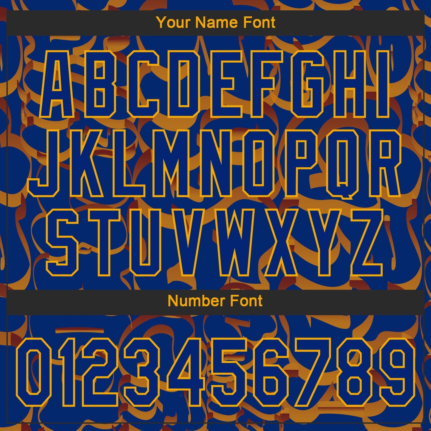 Custom Graffiti Pattern Royal-Gold 3D Authentic Baseball Jersey - Sky-Custom